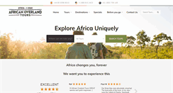 Desktop Screenshot of africanoverlandtours.com