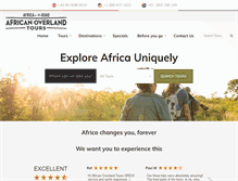 Tablet Screenshot of africanoverlandtours.com